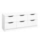 NORDIC LIVING COLLECTION Vit byr� med 6 rymliga l�dor/