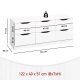 NORDIC LIVING COLLECTION Vit byr� med 6 rymliga l�dor/