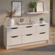 NORDIC LIVING COLLECTION Vit byr� med 6 rymliga l�dor/