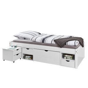 NORDIC LIVING COLLECTION Massiv tr�s�ng med f�rvaring, utdragbart bord och l�dor - platsbesparande och multifunktionell i olika f�rger och storlekar