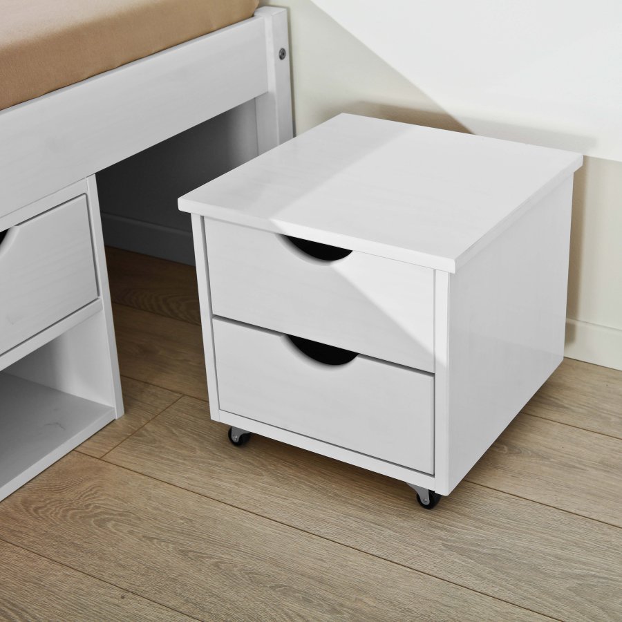 NORDIC LIVING COLLECTION Massiv tr�s�ng med f�rvaring, utdragbart bord och l�dor - platsbesparande och multifunktionell i olika f�rger och storlekar