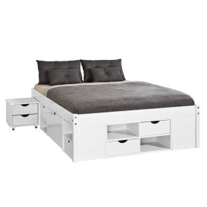 NORDIC LIVING COLLECTION Massiv tr�s�ng med f�rvaring, utdragbart bord och l�dor - platsbesparande och multifunktionell i olika f�rger och storlekar