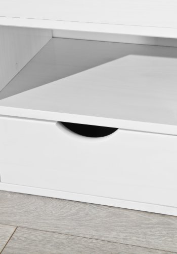 NORDIC LIVING COLLECTION Massiv tr�s�ng med f�rvaring, utdragbart bord och l�dor - platsbesparande och multifunktionell i olika f�rger och storlekar