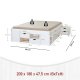 NORDIC LIVING COLLECTION Massiv tr�s�ng med f�rvaring, utdragbart bord och l�dor - platsbesparande och multifunktionell i olika f�rger och storlekar