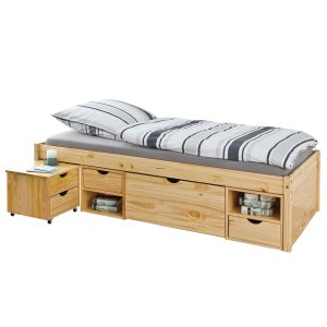 NORDIC LIVING COLLECTION Massiv tr�s�ng med f�rvaring, utdragbart bord och l�dor - platsbesparande och multifunktionell i olika f�rger och storlekar
