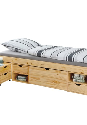 NORDIC LIVING COLLECTION Massiv tr�s�ng med f�rvaring, utdragbart bord och l�dor - platsbesparande och multifunktionell i olika f�rger och storlekar