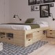 NORDIC LIVING COLLECTION Massiv tr�s�ng med f�rvaring, utdragbart bord och l�dor - platsbesparande och multifunktionell i olika f�rger och storlekar