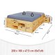NORDIC LIVING COLLECTION Massiv tr�s�ng med f�rvaring, utdragbart bord och l�dor - platsbesparande och multifunktionell i olika f�rger och storlekar