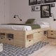 NORDIC LIVING COLLECTION Massiv tr�s�ng med f�rvaring, utdragbart bord och l�dor - platsbesparande och multifunktionell i olika f�rger och storlekar