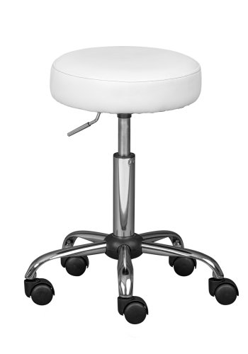 NORDIC LIVING COLLECTION  Asra snurrstol i vitt med 5 s&auml;kerhetshjul, stegl&ouml;st h&ouml;jdjusterbar via gaslyft och en 360&deg; roterande sits.