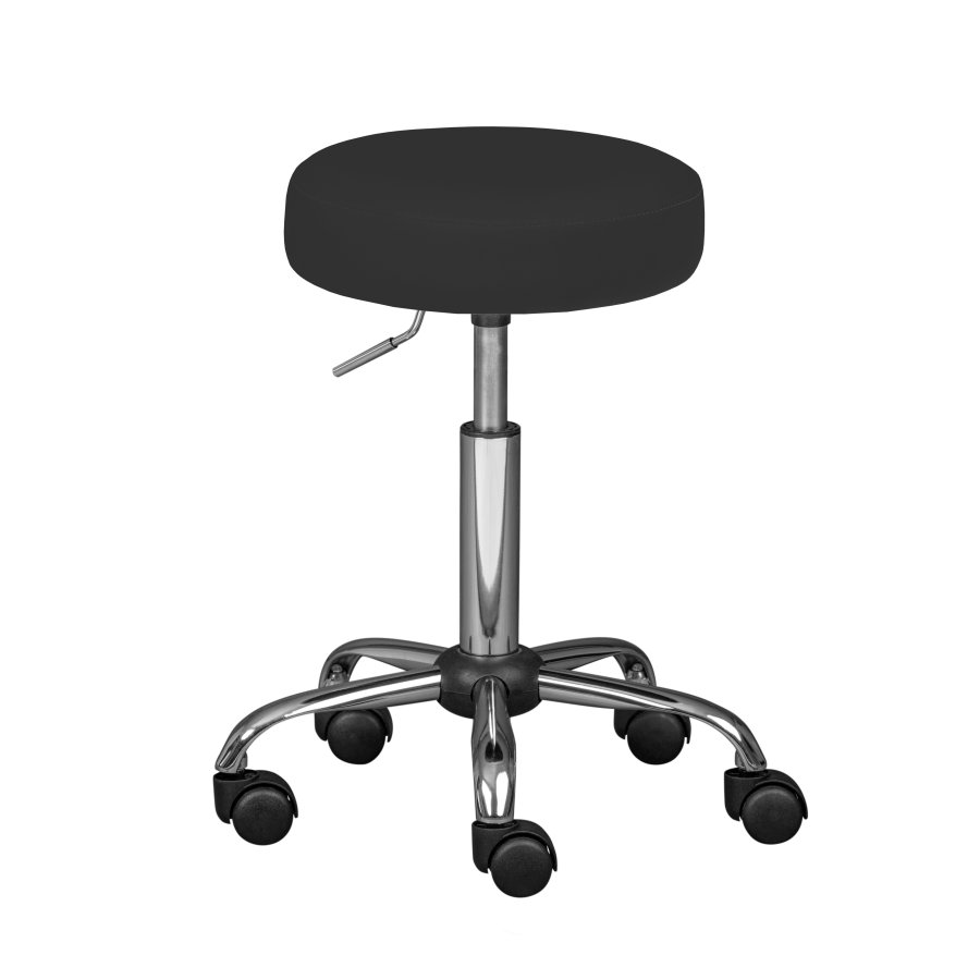 NORDIC LIVING COLLECTION  Asra snurrstol i svart med 5 s&auml;kerhetshjul, stegl&ouml;st h&ouml;jdjusterbar via gaslyft och en 360&deg; roterande sits.