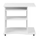 NORDIC LIVING COLLECTION Pepe skrivbord med tv� hyllor och tangentbordsbricka, vit