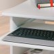 NORDIC LIVING COLLECTION Pepe skrivbord med tv� hyllor och tangentbordsbricka, vit