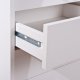 NORDIC LIVING COLLECTION Pronti hvit rullecontainer med oppbevaringsrom, 4 skuffer og 4 svingbare hjul