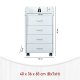 NORDIC LIVING COLLECTION Pronti hvit rullecontainer med oppbevaringsrom, 4 skuffer og 4 svingbare hjul