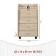 NORDIC LIVING COLLECTION Novi rullecontainer i Sonoma eik-finish med ett oppbevaringsrom, 4 skuffer og 4 svingbare hjul