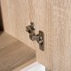 NORDIC LIVING COLLECTION Egadi byr� med silverhandtag och 6 d�rrar med robusta metallg�ngj�rn, Sonoma ekfinish