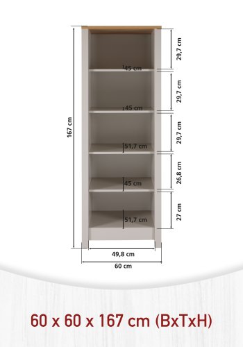 NORDIC LIVING COLLECTION Sardegna frist�ende hylla med 5 fack