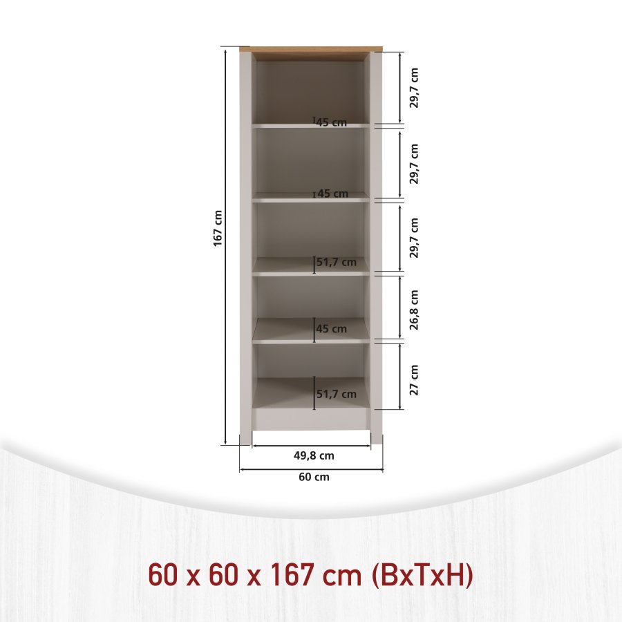 NORDIC LIVING COLLECTION Sardegna frist�ende hylla med 5 fack