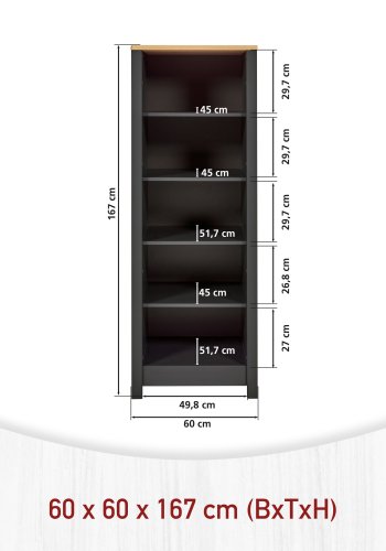 NORDIC LIVING COLLECTION Veneto frist�ende hylla med 5 fack