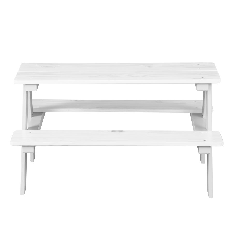 NORDIC LIVING COLLECTION Henning barnstolsset av massiv furu, vitm�lad, f&ouml;r upp till 4 sm�barn
