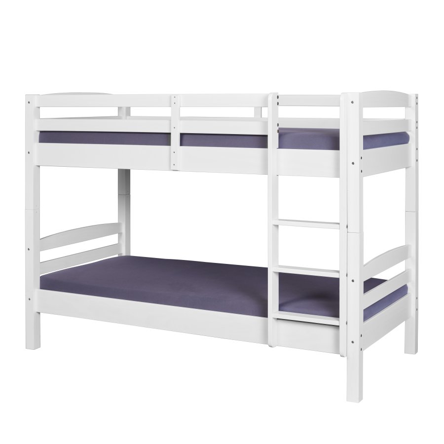 NORDIC LIVING COLLECTION Rick v�ningss�ng 190x90 vit, 2 ribbottnar ing�r, extra breda fotgavlar och rundade kanter