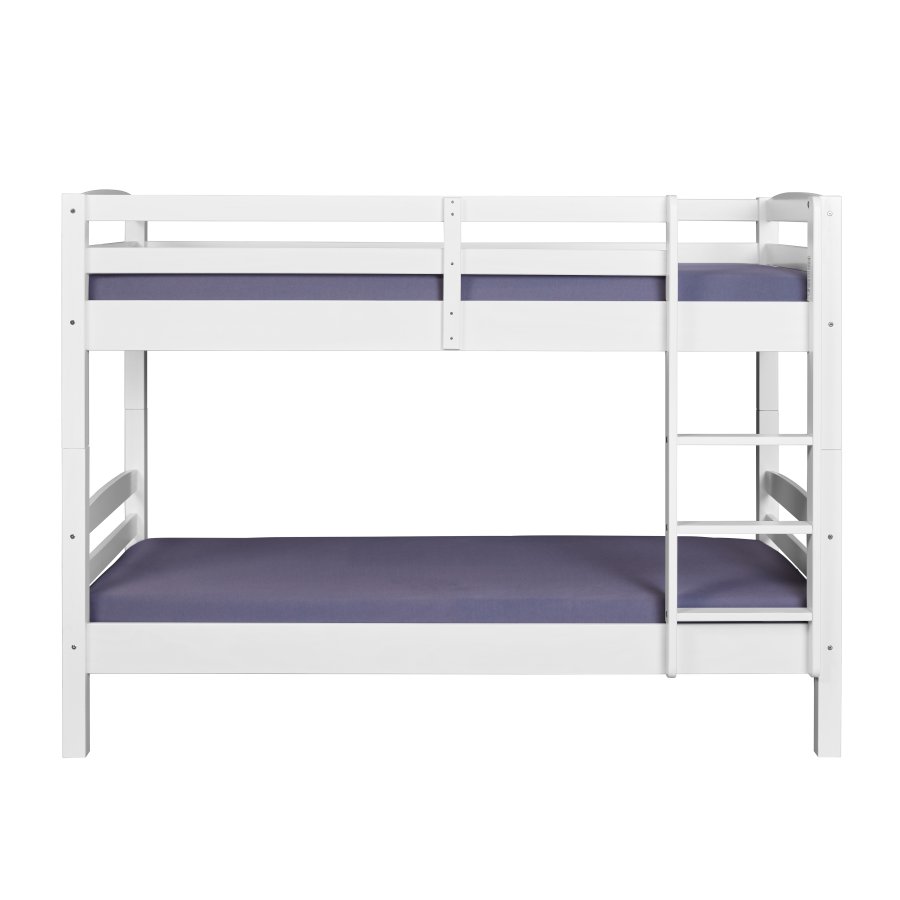 NORDIC LIVING COLLECTION Rick v�ningss�ng 190x90 vit, 2 ribbottnar ing�r, extra breda fotgavlar och rundade kanter