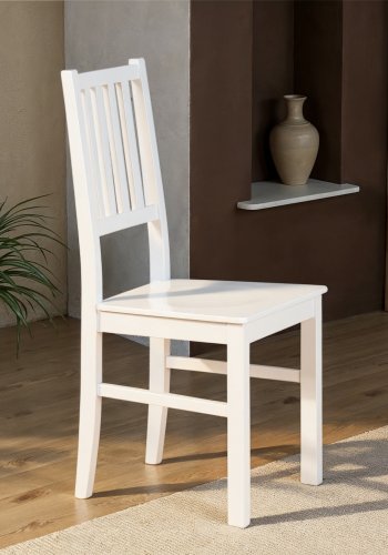 NORDIC LIVING COLLECTION Westerland-7.1 matstol tillverkad av massivt boktr�, vit, 2 stycken.