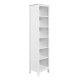 NORDIC LIVING COLLECTION  Massiv furuhylle, st�rrelse L, hvitlakkert, med 5 hyller. Totalm�l: 50 x 40 x 197 cm.