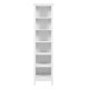 NORDIC LIVING COLLECTION  Massiv furuhylle, st�rrelse L, hvitlakkert, med 5 hyller. Totalm�l: 50 x 40 x 197 cm.