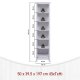 NORDIC LIVING COLLECTION  Massiv furuhylle, st�rrelse L, hvitlakkert, med 5 hyller. Totalm�l: 50 x 40 x 197 cm.