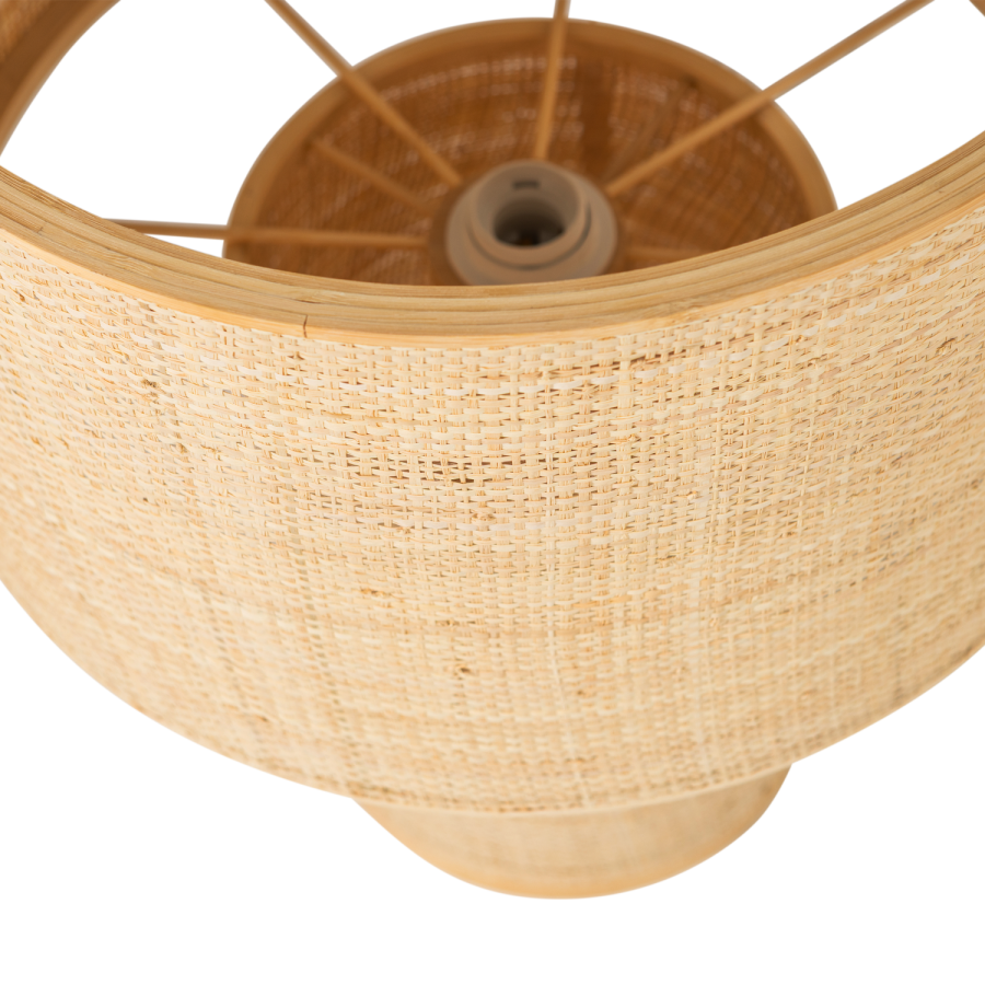 WOOOD Syro bordlampe raffia naturfarget 55x42 cm