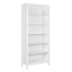 NORDIC LIVING COLLECTION Massiv furuhylle, XL-st�rrelse, hvitlakkert, med 5 hyller. Totalm�l: 85 x 39,5 x 197 cm.