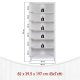 NORDIC LIVING COLLECTION Massiv furuhylle, XL-st�rrelse, hvitlakkert, med 5 hyller. Totalm�l: 85 x 39,5 x 197 cm.