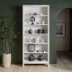 NORDIC LIVING COLLECTION Massiv furuhylle, XL-st�rrelse, hvitlakkert, med 5 hyller. Totalm�l: 85 x 39,5 x 197 cm.