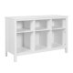 NORDIC LIVING COLLECTION  Massiv furuhylla med 3 hyllplan och 6 fack, vitlackerad. Totalm�tt: 122 x 45 x 76 cm.