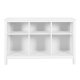 NORDIC LIVING COLLECTION  Massiv furuhylla med 3 hyllplan och 6 fack, vitlackerad. Totalm�tt: 122 x 45 x 76 cm.