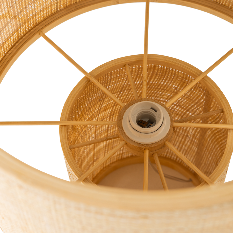 WOOOD Syro bordlampe raffia naturfarget 55x42 cm