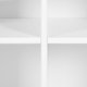 NORDIC LIVING COLLECTION  Massiv furuhylla med 3 hyllplan och 6 fack, vitlackerad. Totalm�tt: 122 x 45 x 76 cm.