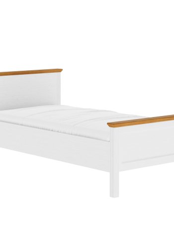 NORDIC LIVING COLLECTION Maluno Collection s�ng 90x200 utan ribbotten, tillverkad av massivt tr�, vitlackerad