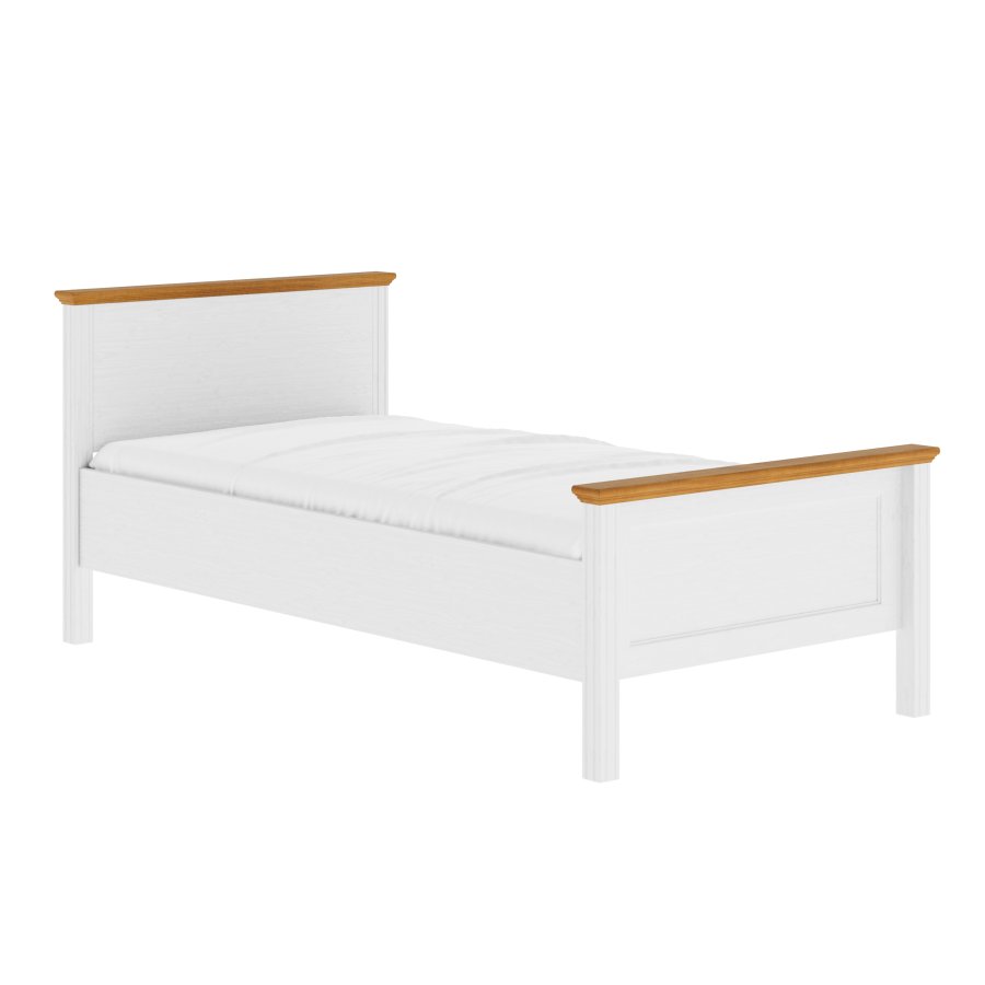 NORDIC LIVING COLLECTION Maluno Collection s�ng 90x200 utan ribbotten, tillverkad av massivt tr�, vitlackerad