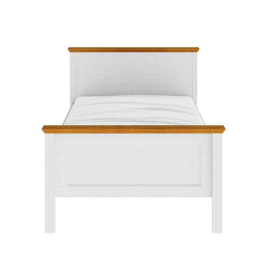 NORDIC LIVING COLLECTION Maluno Collection s�ng 90x200 utan ribbotten, tillverkad av massivt tr�, vitlackerad