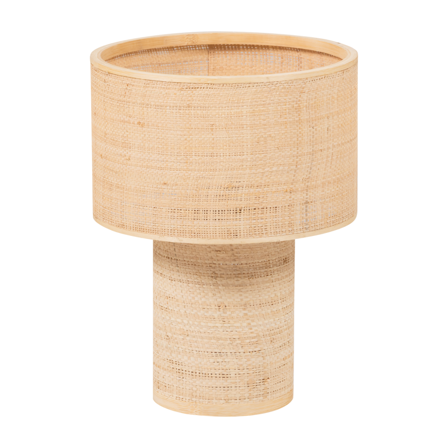 WOOOD Syro bordlampe raffia naturfarget 38x28 cm