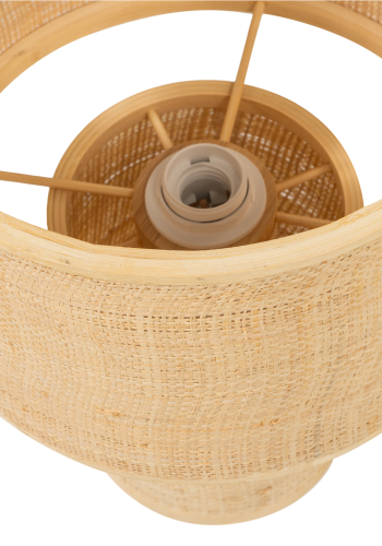 WOOOD Syro bordlampe raffia naturfarget 38x28 cm