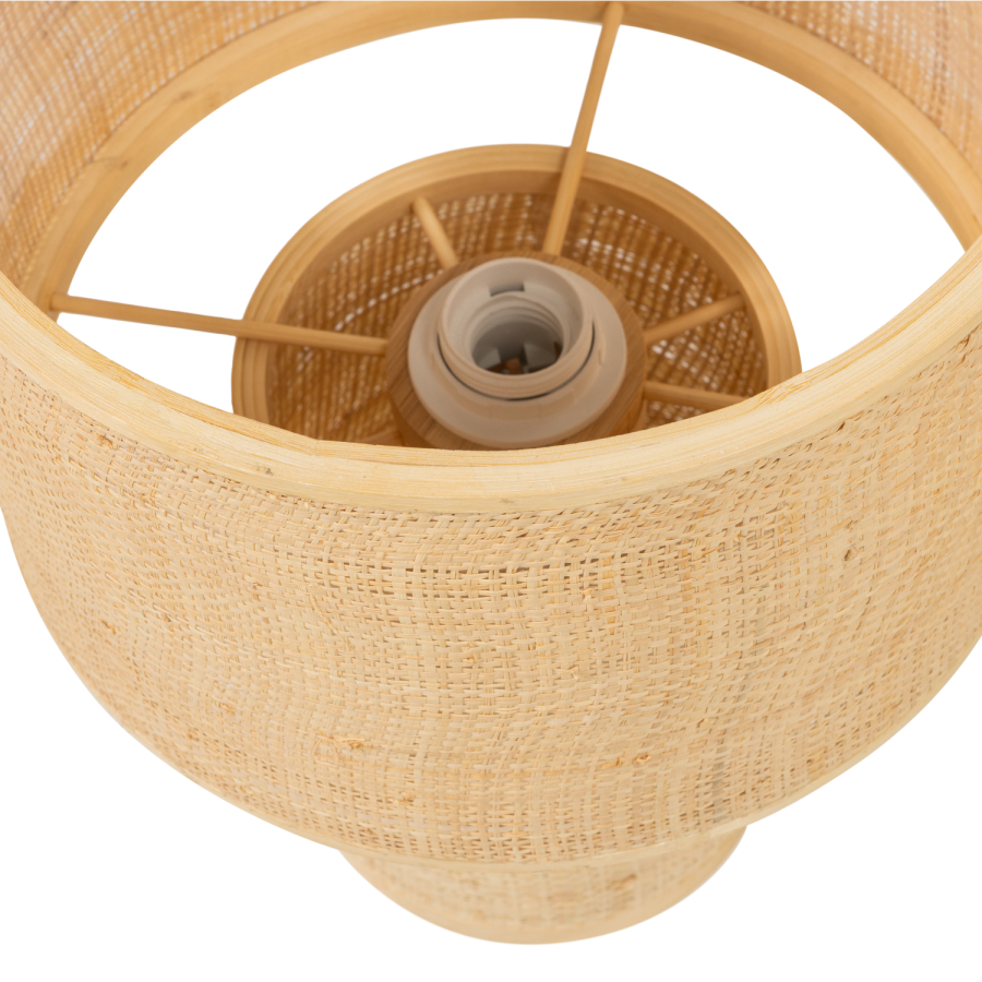 WOOOD Syro bordlampe raffia naturfarget 38x28 cm