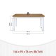 NORDIC LIVING COLLECTION  Maluno bord 170 x 90 tillverkat av massivt tr�, vitlackerat