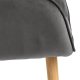 ACT NORDIC Brooke spisebordsstol, med armlener - mrkegr polyester og eikebeiset gummitre