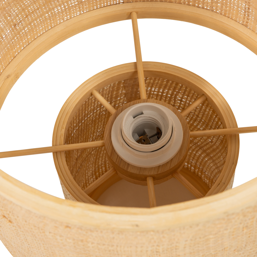 WOOOD Syro bordlampe raffia naturfarget 38x28 cm