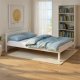 NORDIC LIVING COLLECTION Vilmar s�ng 140 x 200 furu massivt tr� vitlackerad