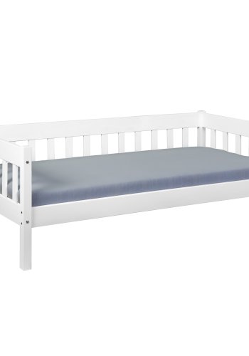 NORDIC LIVING COLLECTION Sintro b�ddsoffa 90 x 200 i vitt med massiv tr�botten